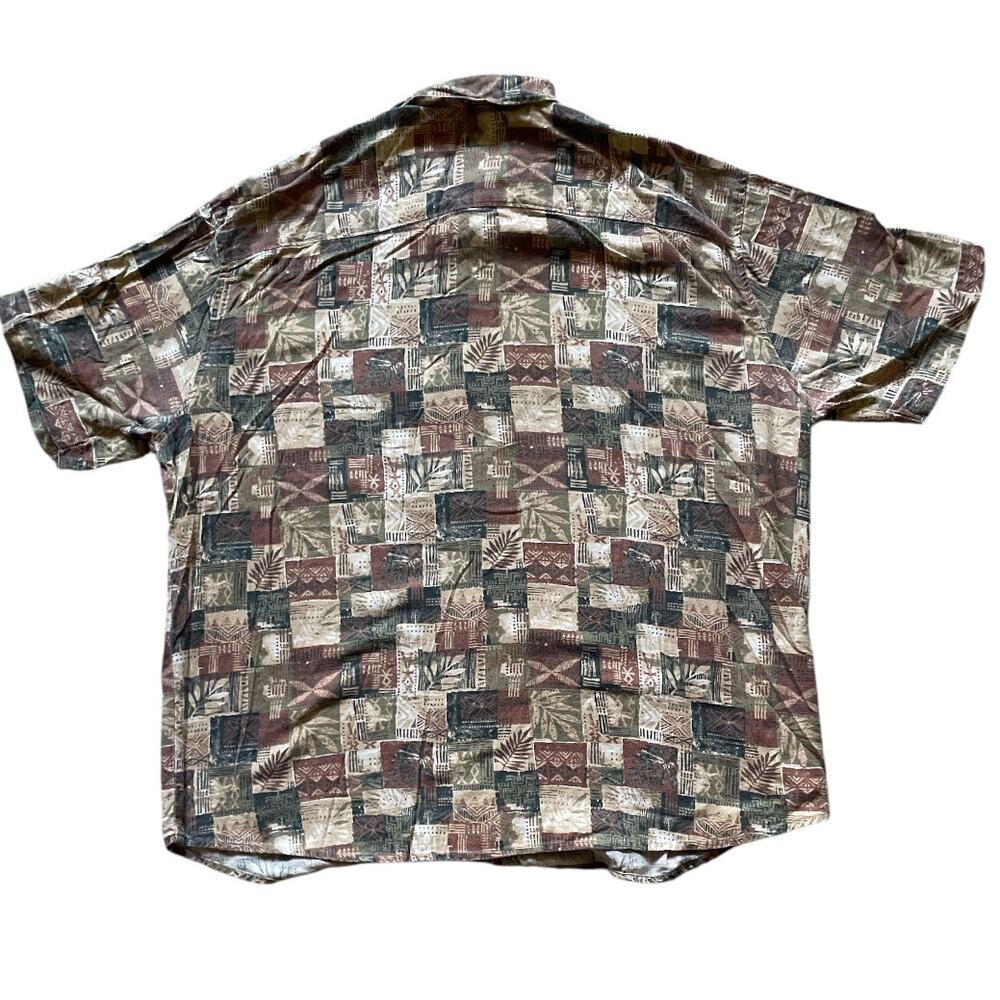 Woolrich Mens Paprika Primitive Block Casual Button up Size XL Patchwork Natural - Picture 2 of 7
